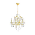 Fleur Illumination 6 Light Gold Chandelier