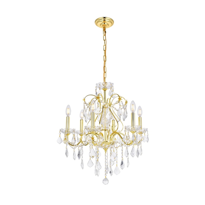 Fleur Illumination 6 Light Gold Chandelier