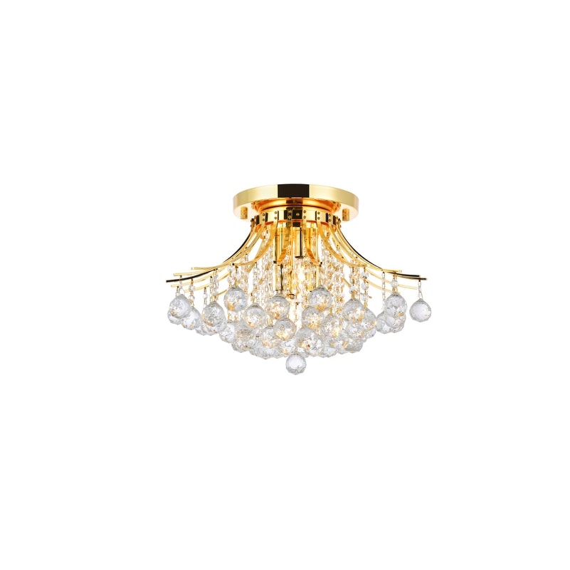 Fleur Illumination 6 Light Gold Flush Mount