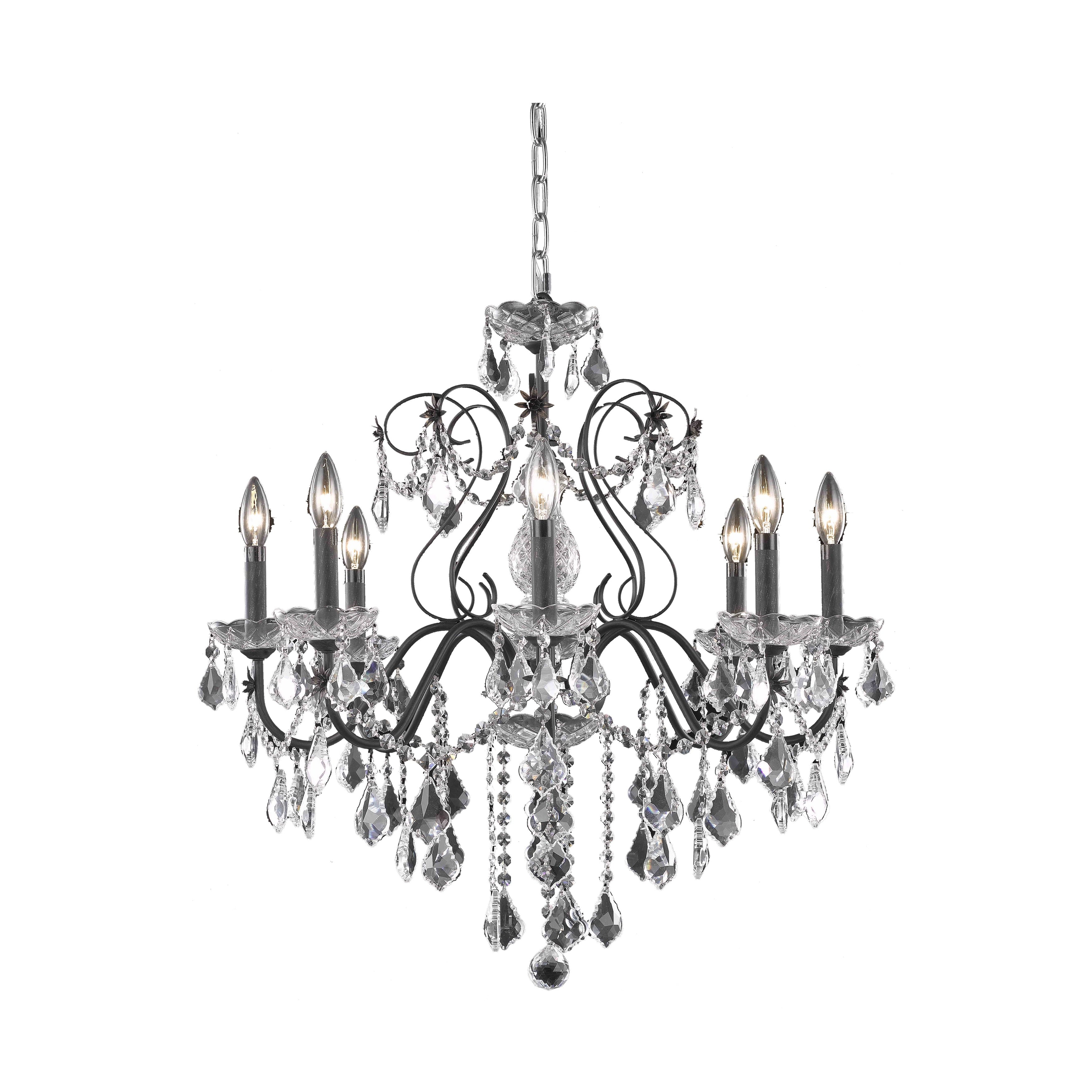 Fleur Illumination 8 Light Dark Bronze Chandelier