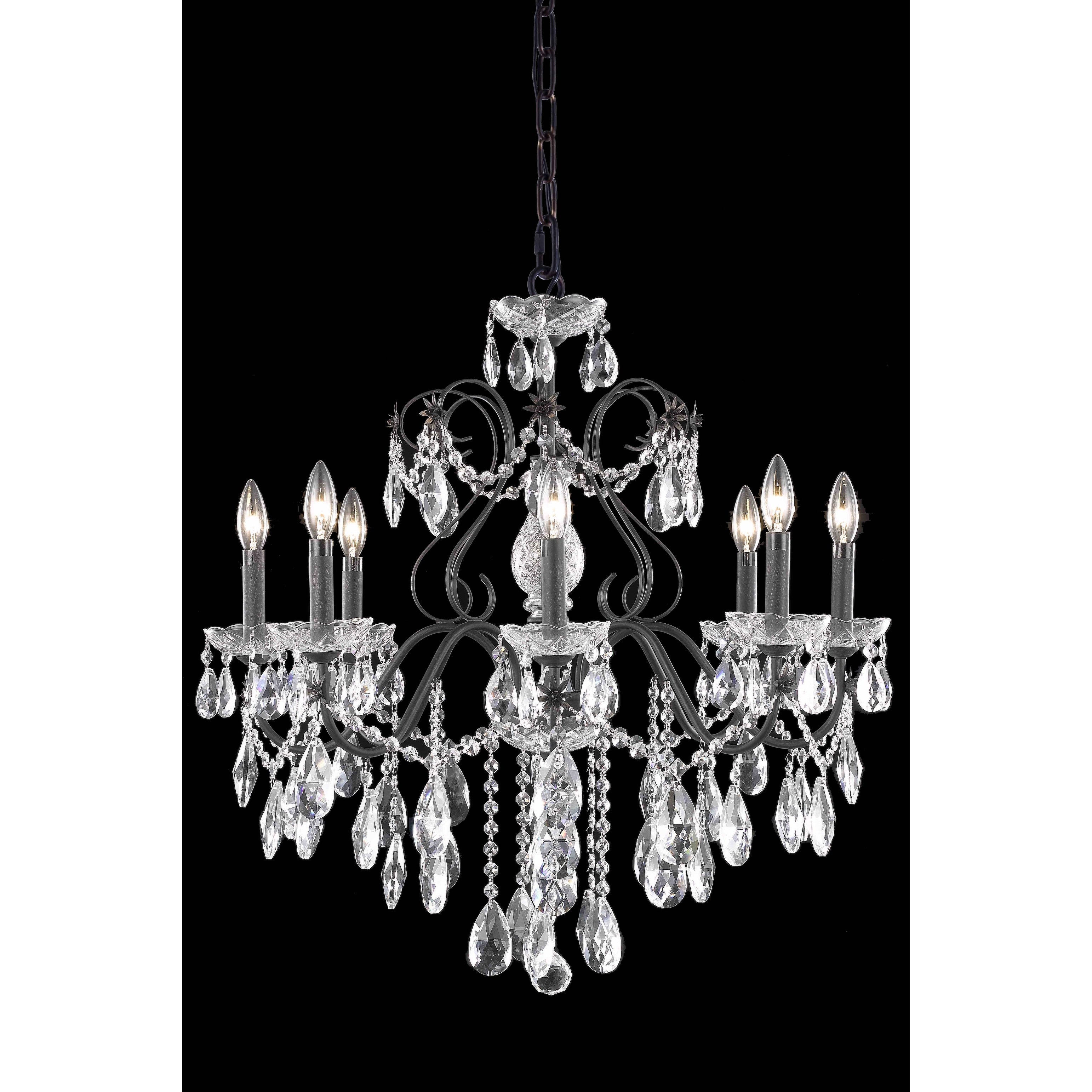 Fleur Illumination Collection Chandelier D 26In H 23In Lt 8 Dark Bronze Finish