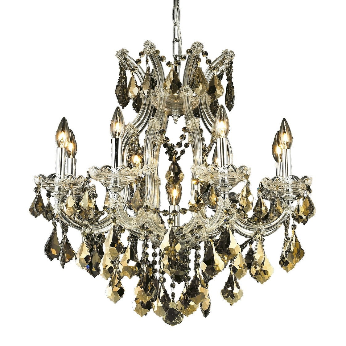 Fleur Illumination Collection Chandelier D 26In H 26In Lt 9 Chrome Finish