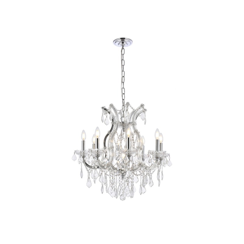 Fleur Illumination Collection Chandelier D 26In H 26In Lt 9 Chrome Finish