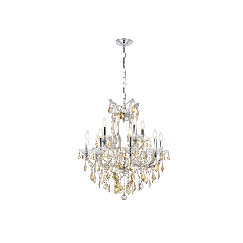 Fleur Illumination Collection Chandelier D 27In H 26In Lt 13 Chrome Finish