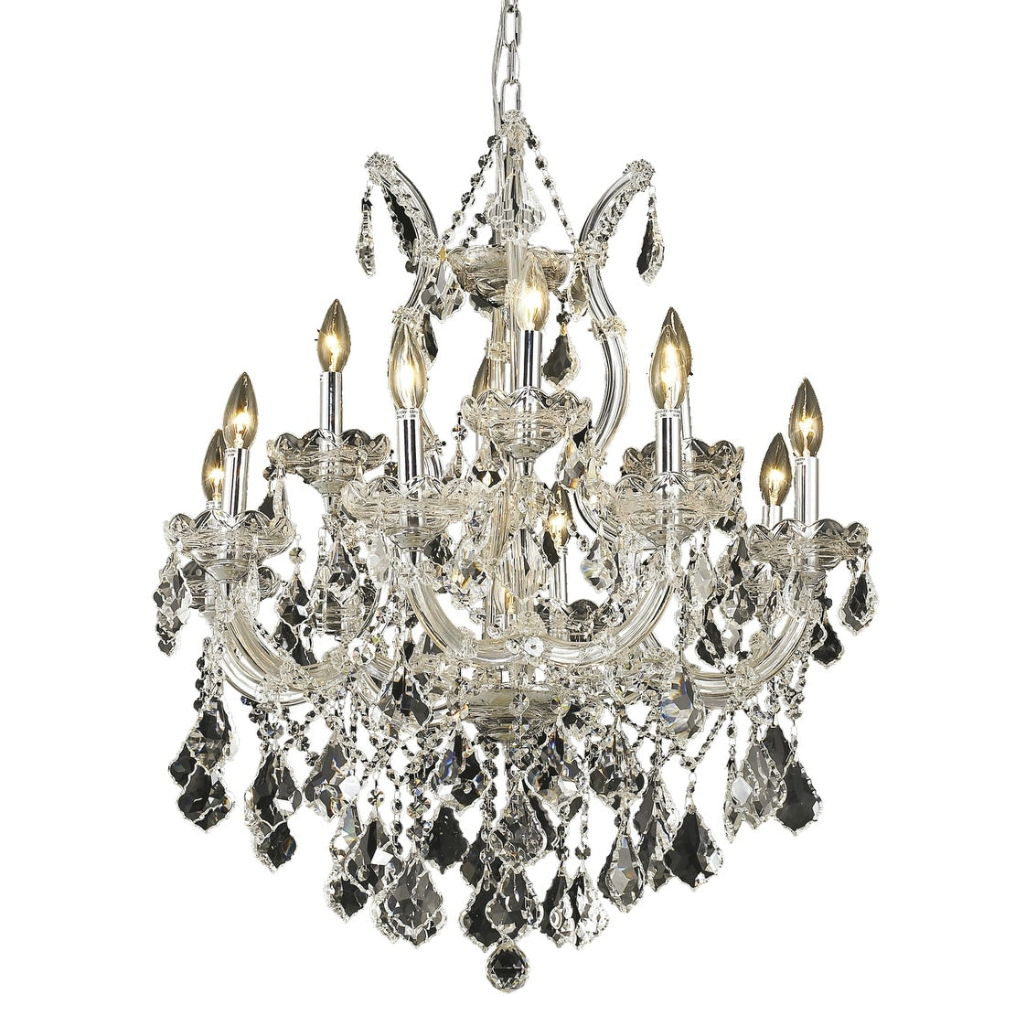 Fleur Illumination Collection Chandelier D 27In H 26In Lt 13 Chrome Finish