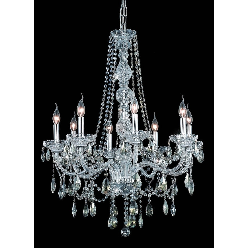 Fleur Illumination Collection Chandelier D 28In H 34In Lt 8 Chrome Finish