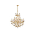 Fleur Illumination Collection Chandelier D 30In H 28In Lt 19 Gold Finish