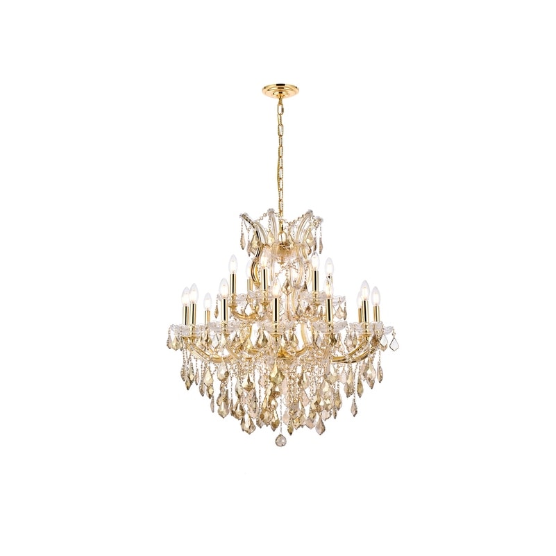 Fleur Illumination Collection Chandelier D 30In H 28In Lt 19 Gold Finish