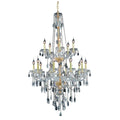 Fleur Illumination Collection Chandelier D 33In H 52In Lt 15 Gold Finish