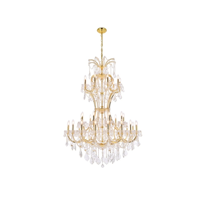 Fleur Illumination Collection Chandelier D 46In H 64In Lt 36 Gold Finish