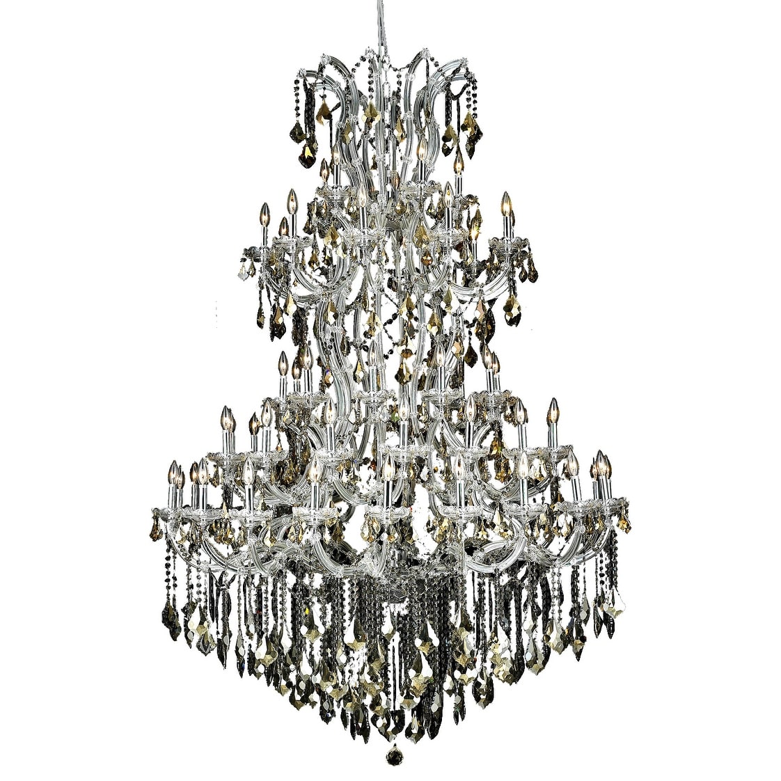 Fleur Illumination Collection Chandelier D 54In H 72In Lt 61 Chrome Finish