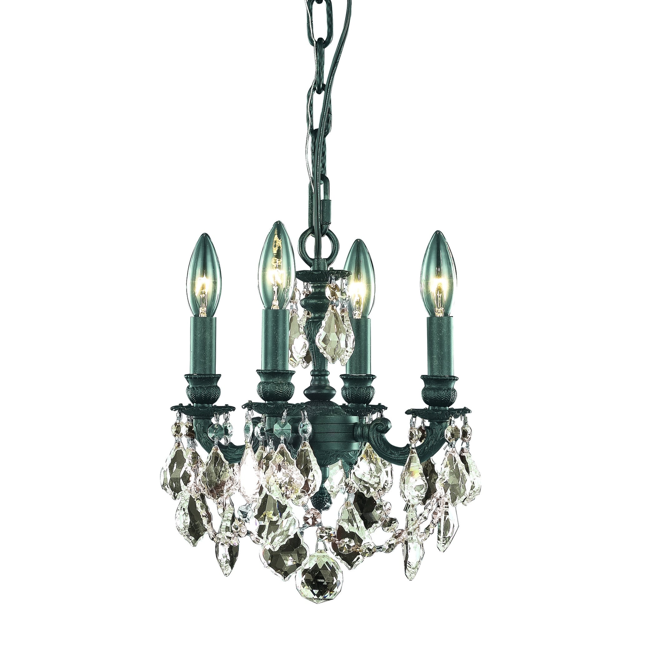 Fleur Illumination Collection Pendant D 10In H 10In Lt 4 Dark Bronze Finish