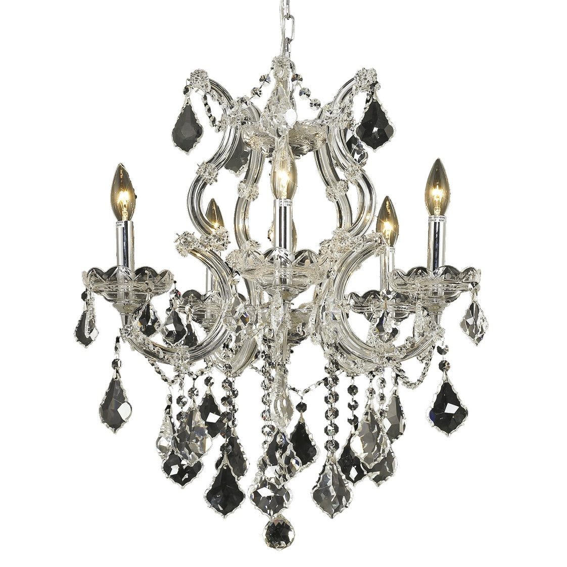 Fleur Illumination Collection Pendant D 20In H 25In Lt 6 Chrome Finish