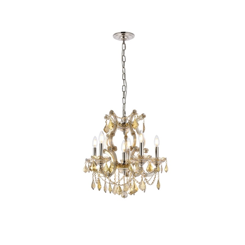 Fleur Illumination Collection Pendant D 20In H 25In Lt 6 Gold Finish