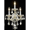 Fleur Illumination Collection Wall Sconce D 12In H 22In E 8.5In Lt 3 Golden Teak Finish