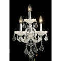 Fleur Illumination Collection Wall Sconce D 12In H 22In E 8.5In Lt 3 White Finish