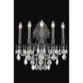 Fleur Illumination Collection Wall Sconce D 21In H 24In E 11In Lt 5 Dark Bronze Finish Elegant Cut Crystals