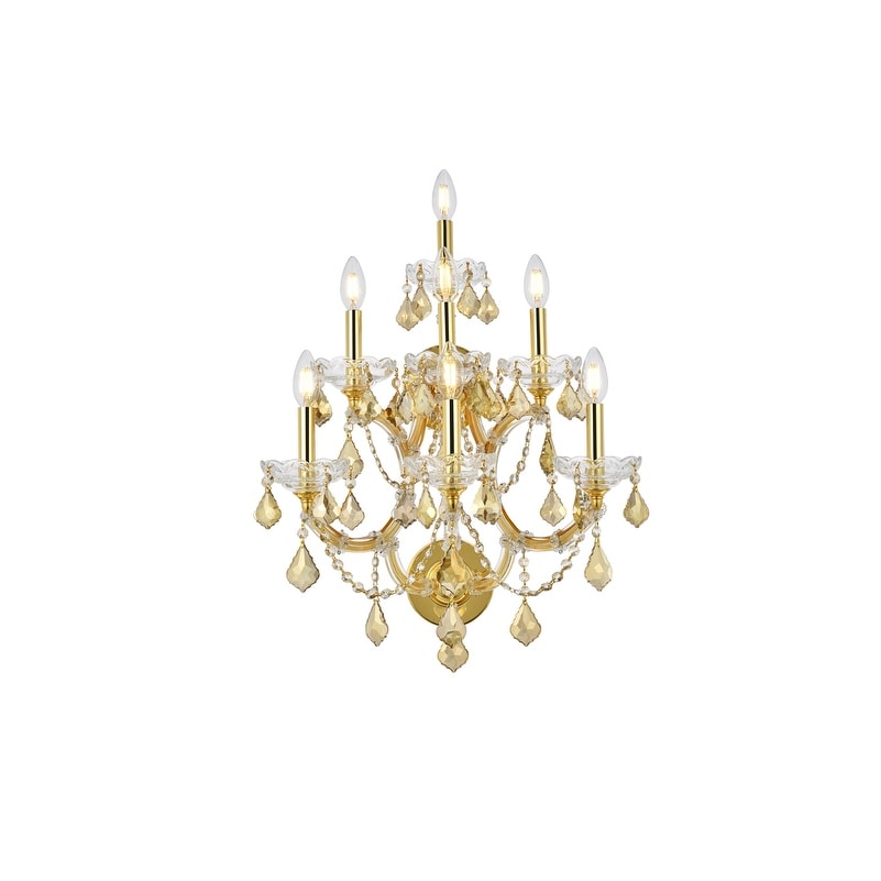 Fleur Illumination Collection Wall Sconce D 22In H 27In E 15.5In Lt 7 Gold Finish