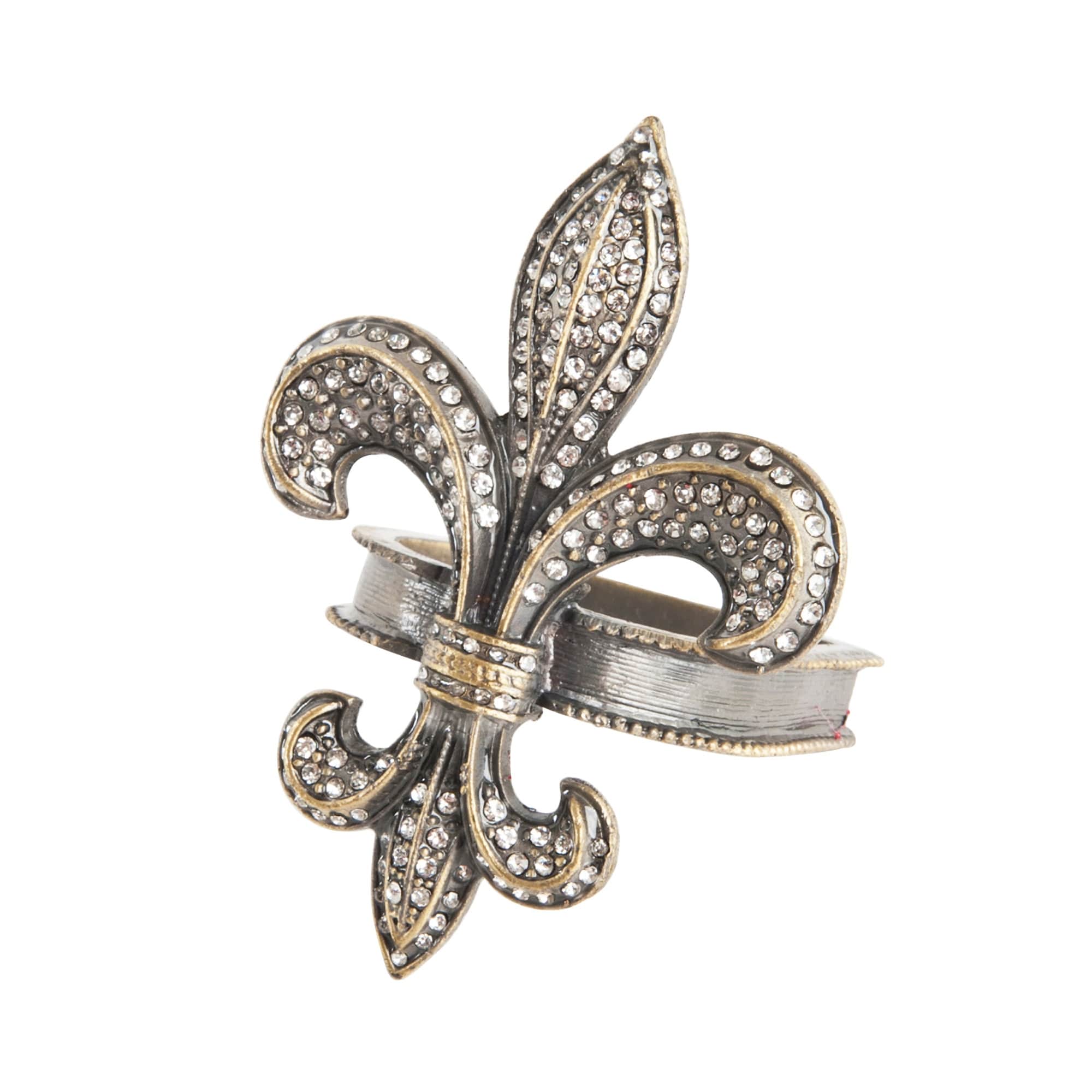 Fleur De Lis Design Napkin Ring Set Of 4