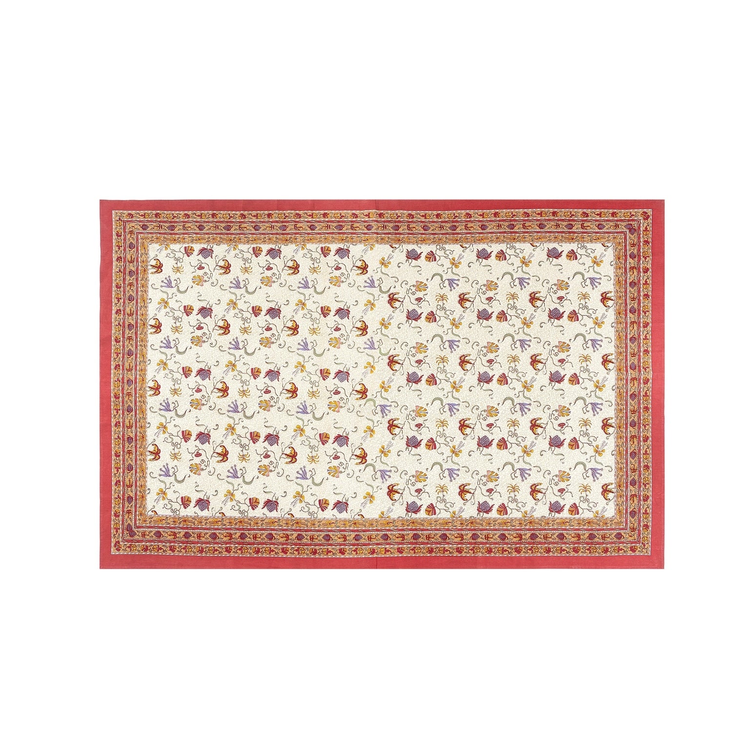 Fleurs Des Indes Rectangular Cotton Tablecloth