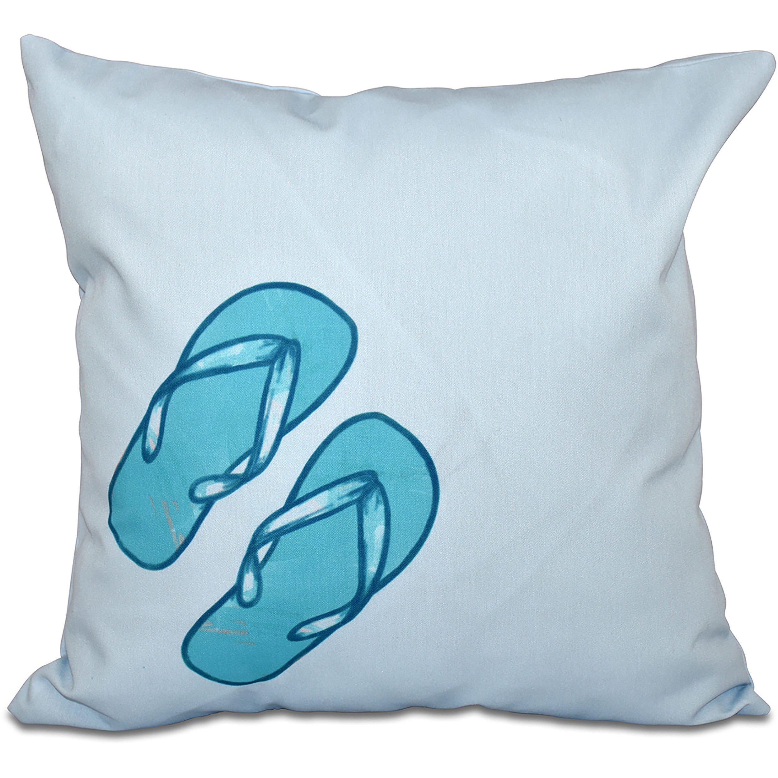 Flip Flops Geometric Print 18 Inch Throw Pillow