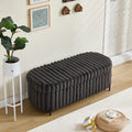Flip Top Storage Bench End Of Bed Bench Entryway Bench Window Bench Charcoal Indoor Bench With Metal Legs