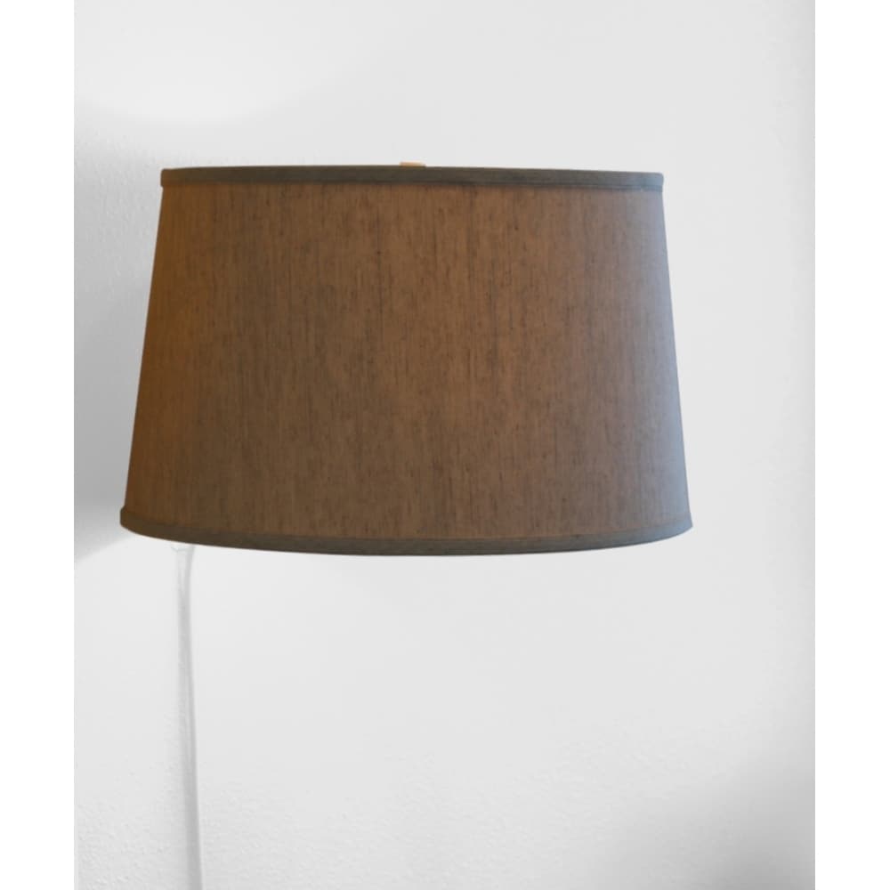 Floating Shade Plug In Wall Light Textured Oatmeal 14X16X10