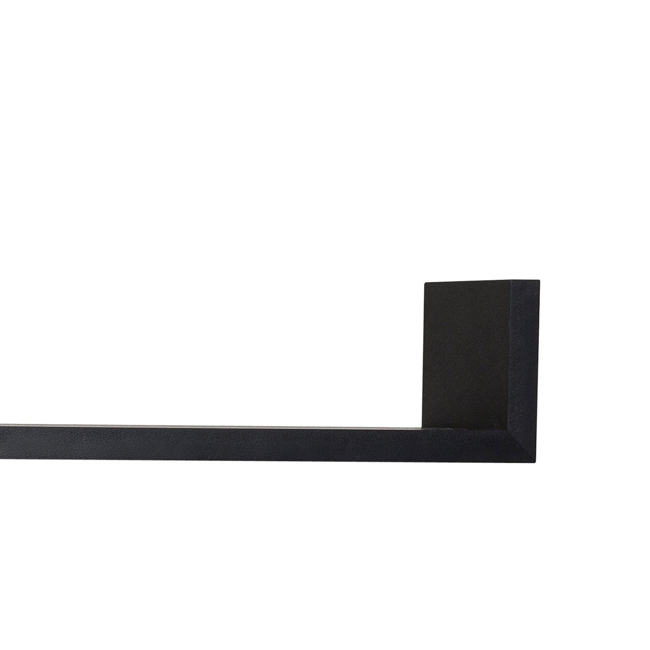 Floating U Laminated Black Shelves Set Of 3