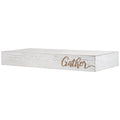 Floating Wall Shelf With Gather Text Engraving