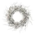 Flocked Pine Cone And Twig Wreath 24 D