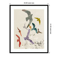 Flocking No.1 By Victoria Barnes Wood Framed Wall Art Print