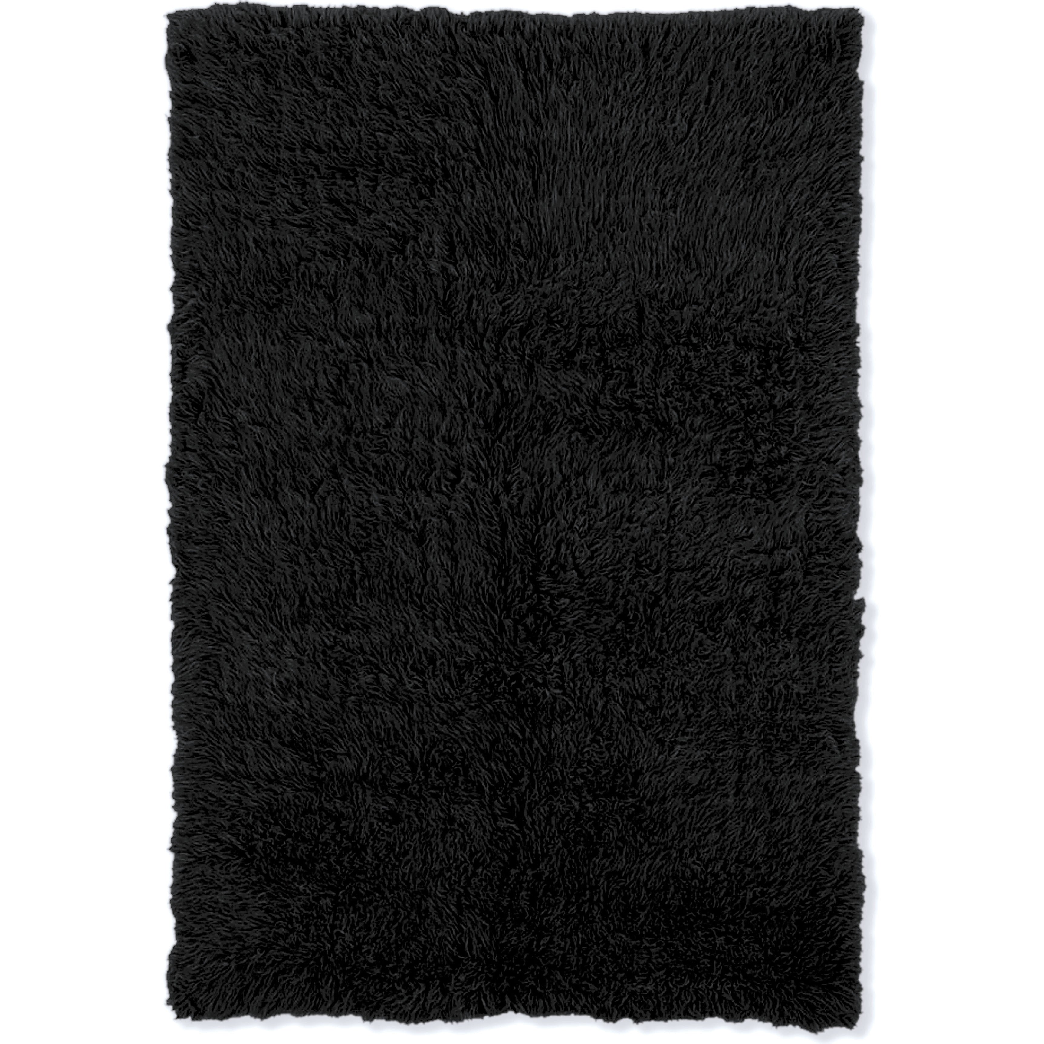 Linon Flokati Heavy Black Rug 2 X 8 2 X 8