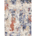 Floor Art Hand Knotted Bamboo Silk Ivory Beige Blue Rust Area Rug