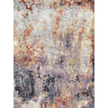 Floor Art Hand Knotted Bamboo Silk Rust Purple Area Rug