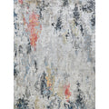 Floor Art Hand Knotted Bamboo Silk Silver Gray Coffee Area Rug 4 X 6