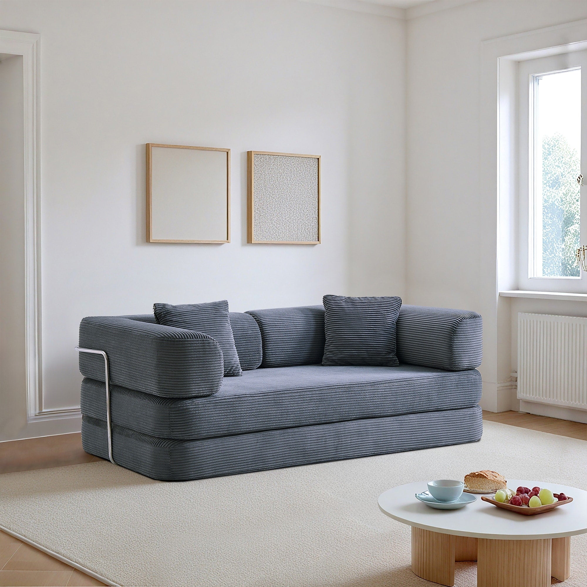 Floor Couch Compressed Sofa Convertible Floor Sofa Bed Enhanced Frame Stability Comfy Couch Lounge Sleeper Bed