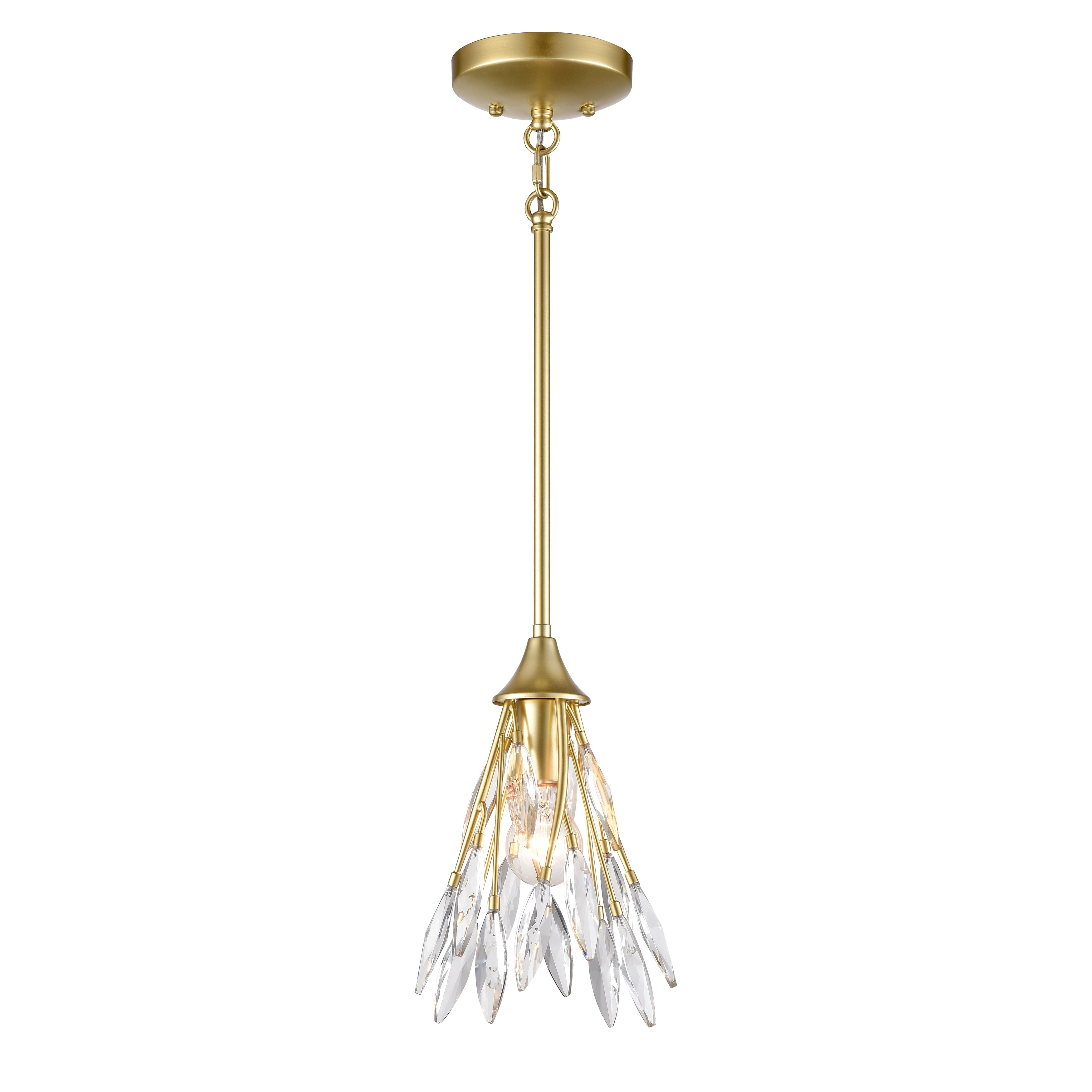 Flora Grace 7 Inch Wide 1 Light Mini Pendant In Champagne Gold 7In W X 7In D X 11.75In H