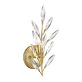 Flora Grace Champagne Gold Crystal Leaf Sconce