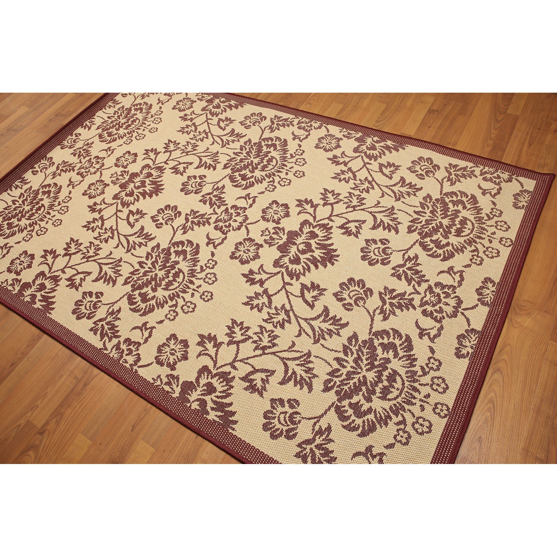 Floral Boho Indoor Outdoor Turkish Dhurry Rug Multi Color