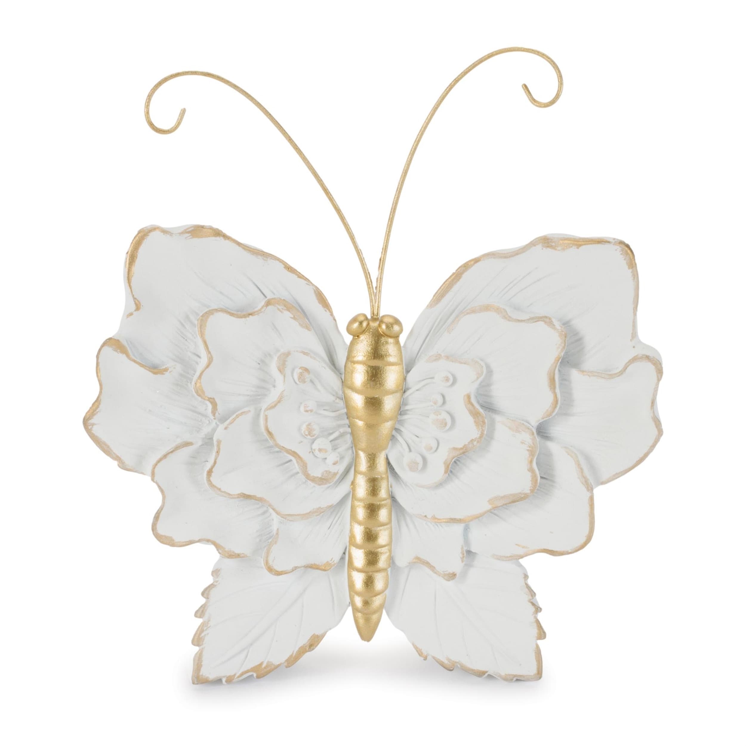 Floral Butterfly Shelf Sitter Set Of 2