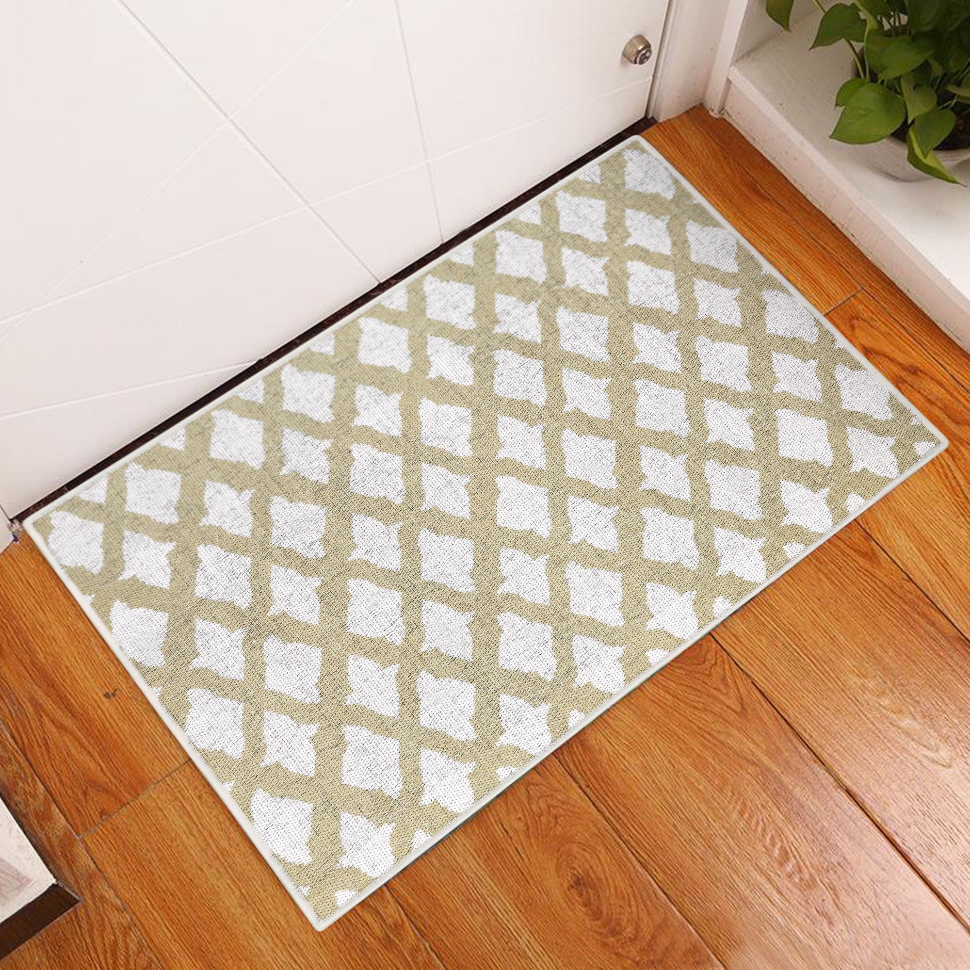 Floral Collection 2 X 3 Foot Rug Runner Thin Non Slip Area Rug Cotton Indoor Rug For Front Door Foyer Rug For Entryway