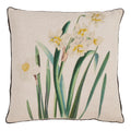 Daffodil Print Floral Design Throw Pillow