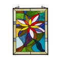 Gracewood Hollow Mudimbe Floral Stained Glass Window Panel Suncatcher