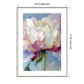Floral Elegance No. 1 By Tradelink Inhouse Artist Wood Framed Wall Art Print Lucie Silver White