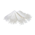 Floral Garden Lace Trim 20 By 20 Inch Set Of 4 White
