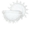 Floral Garden Lace Trim Round Placemats 16 Inch Set Of 4 White