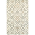 Style Haven Floral Lattice Grey Sand Undyed Wool Handcrafted Area Rug 10 X 13 10 X 13