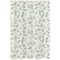 Floral Leaf Collection Bathroom Fabric Bath Shower Curtain Green And White Boho Watercolor Botanical Woodland Tropical Garden