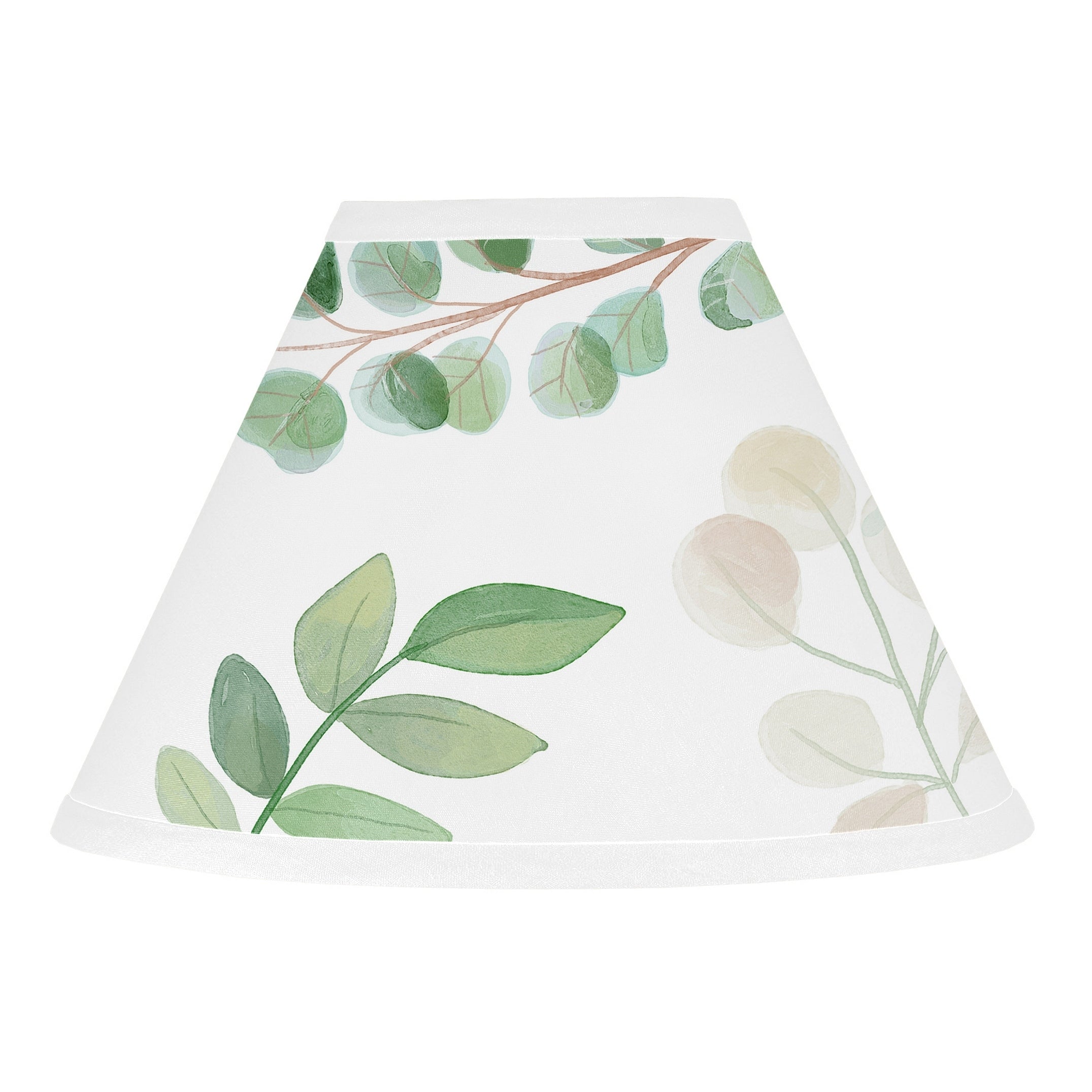 Floral Leaf Collection Lamp Shade Green And White Boho Watercolor Botanical Woodland Tropical Garden