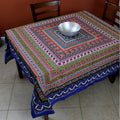 Floral Mandala Cotton Round Tablecloth For Square Tables Blue Green Orange Pink Beach Sheet